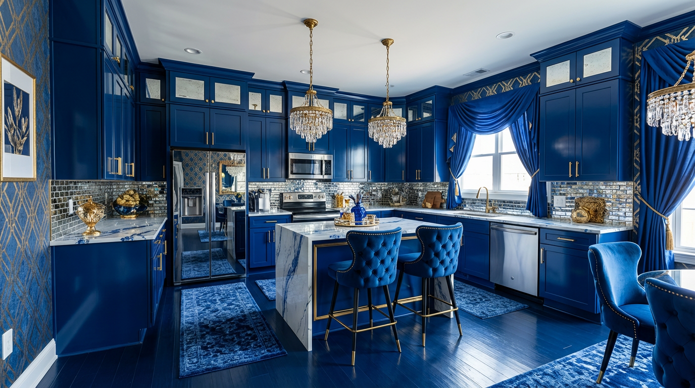 Hollywood Regency kitchen